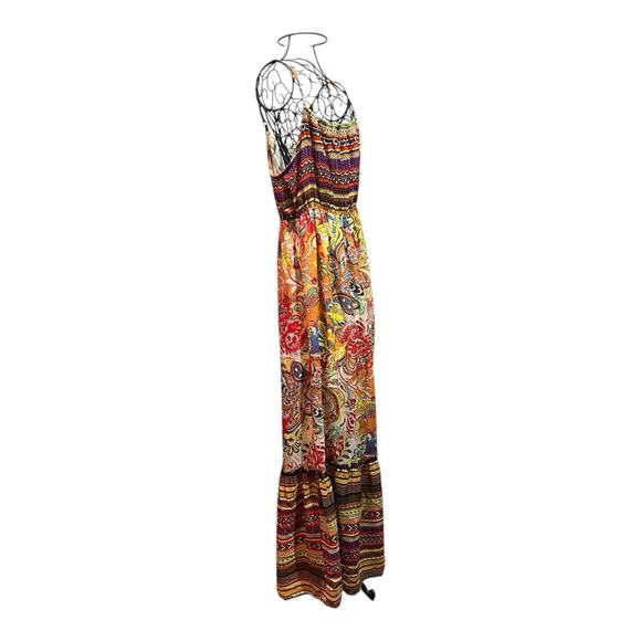 Umgee Dress Medium Boho Sundress Maxi Flowy Peasant Tiered Hippie Festival USA - Picture 2 of 7